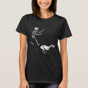 T-shirt Mème drôle Greyhound en cours de Skeleton Hallowee