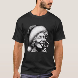T-shirt Mémé drôle Nana suçant un bâton de bonbon grand-mè