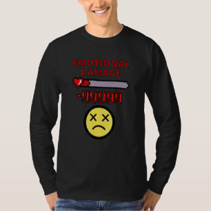 T-shirt Mème Drôle Rouleau Pour Dommages Émotionnels