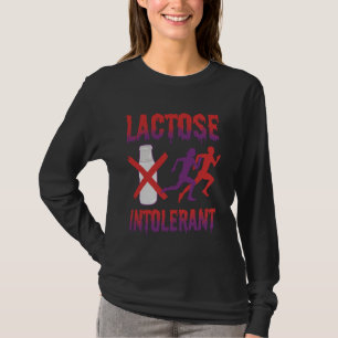 T-shirt Mème drôle tolérant au lactose Mal au ventre de la