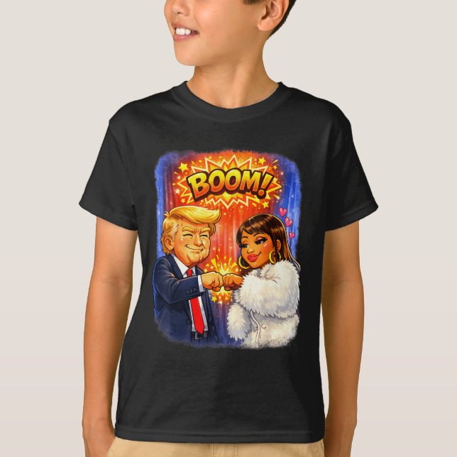 T-shirt Mème drôle trump & nicki high five pour s'amuser  (Devant)