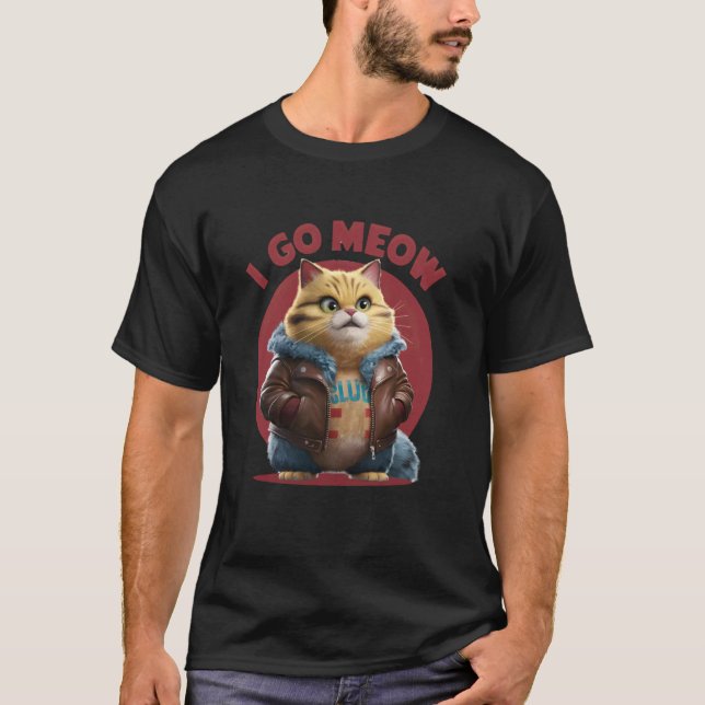 T-shirt Mème du chat qui chante Meow (Devant)