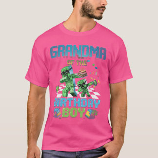 T-shirt Mémé du garçon d'anniversaire Jeux de briques drôl