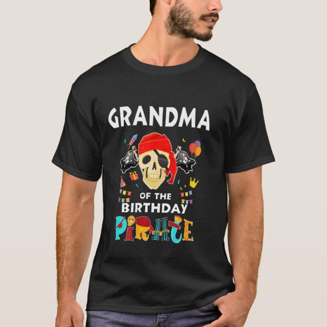 T-shirt Mémé du Thème Pirate Anniversaire Bda (Devant)