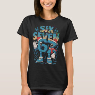 T-shirt Mème enfantin 67 Six Sept 6 7 Pourriture cérébrale