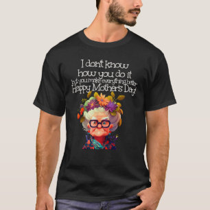 T-shirt Mémé fleurie pour Bonne Fête des Mères