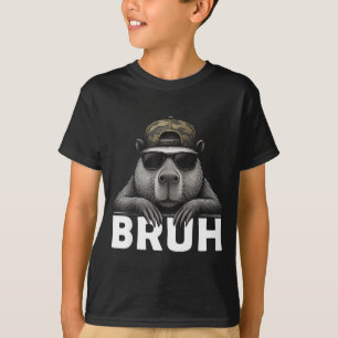 T-shirt Mème graphique drôle Capybara Bruh pour garçons fi