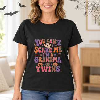 T-shirt Mémé Halloween de jumeaux drôle de fantôme rétro