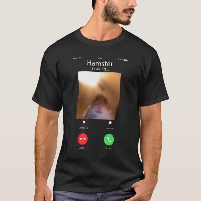 T-shirt meme hamster starfront camera hamster cal (Devant)