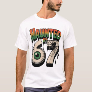 T-shirt Mème Hanté 67 Six Sept 6-7 Blague drôle d'Internet