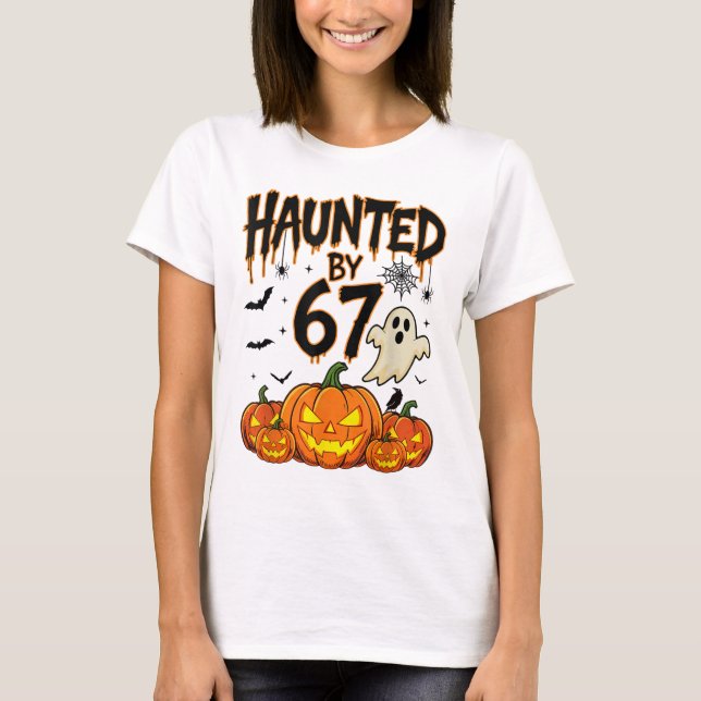T-shirt Mème hanté 67 Six Sept 6-7 Blague drôle d'Internet (Devant)