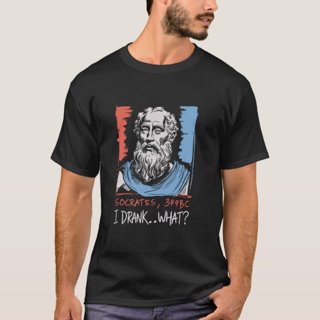 T-shirt Mémé Histoire Socrate J'ai Bu Quoi (Devant)