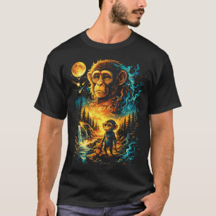 T-shirt Mème Internet Viral Singe Coup de Poing
