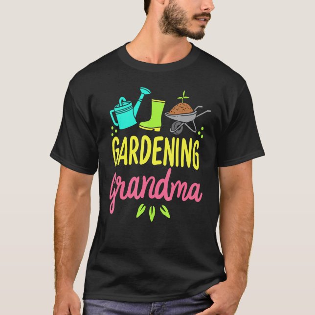 T-shirt Mémé jardinage adorable  Jardinier potager (Devant)