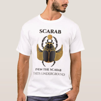 T-shirt Même le scarabée commence sous terre · Scarabée sa