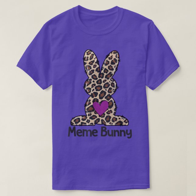 T-shirt Mème Leopard Mème Bunny de Pâques Vie Joyeuse Pâqu (Design devant)