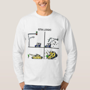 T-shirt Mème logique GTA Amusant Gear