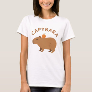 T-shirt Mème minimaliste de capybara mignon avec une orang