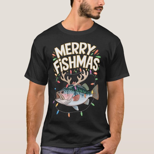 T-shirt Même mon chien adore la pêche (Devant)