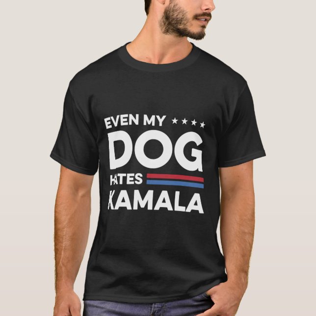 T-shirt Même mon chien déteste Kamala (Devant)