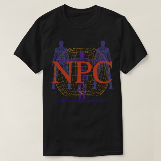 T-shirt Mème NPC Retro Y2K Computer Graphic Joke (Design devant)
