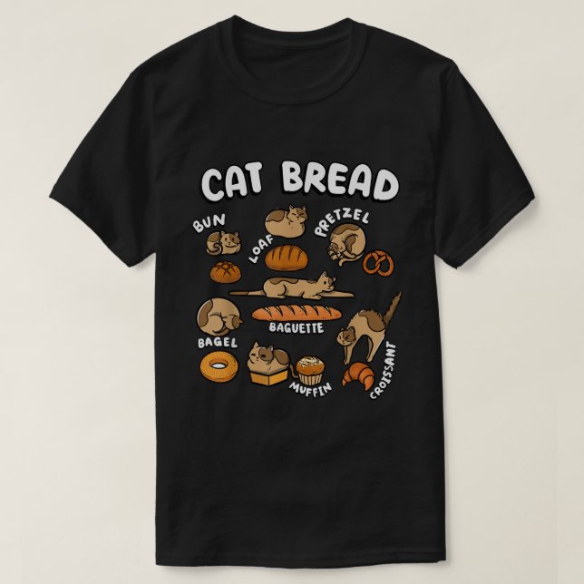 T-shirt Mème Pain de Chat Graphique de Petit Chat Mignon (Design devant)