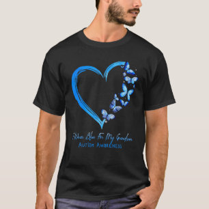 T-shirt Mémé Pépé Je Porte Bleu Pour Mon Petit-Fils Autism