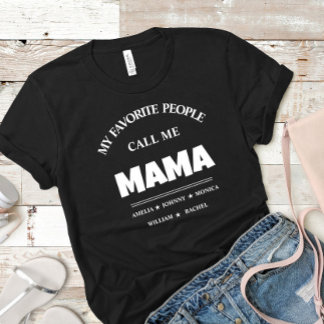 T-shirt Mémé personnalisée avec les noms Mama
