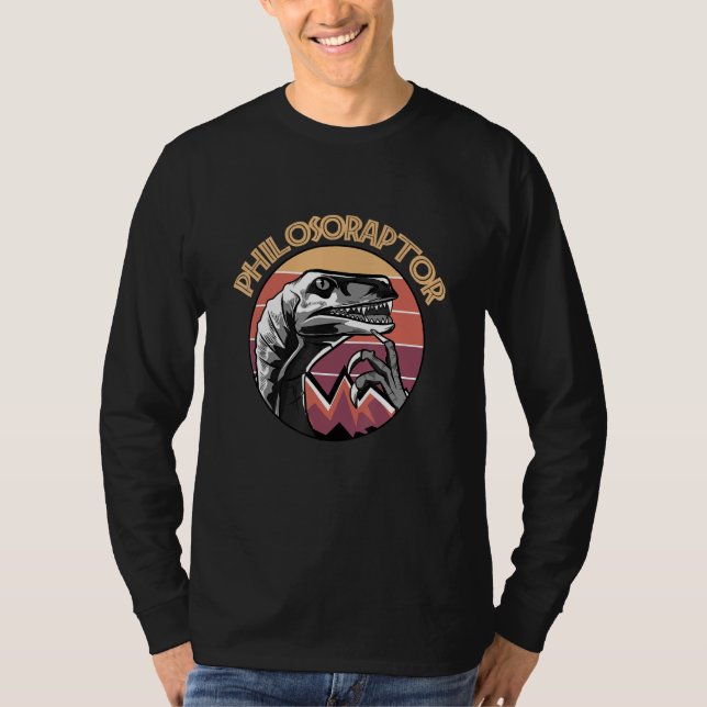 T-shirt Mème Philosoraptor - Dinosaure de Philosophie (Devant)