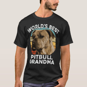 T-shirt Mémé Pit bull Meilleure Mémé PitBull du Monde Vint