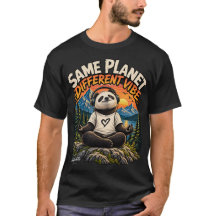 Même planète, ambiance différente Panda en méditat