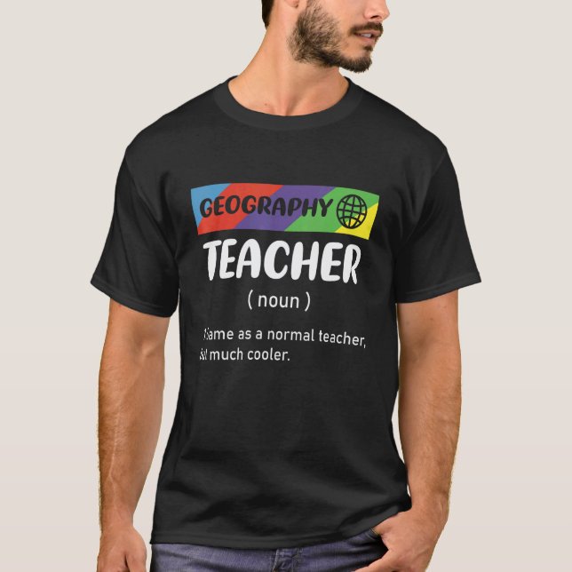 T-shirt Même professeur de géographie normal mais beaucoup (Devant)