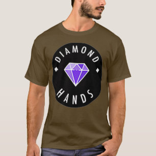 T-shirt Mème Stock de Mini WSB noir et violet de mains en