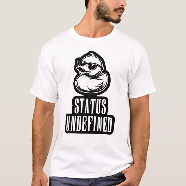 T-Shirt Mème Tech Drôle Statut de Canard Cool Indé (Devant)