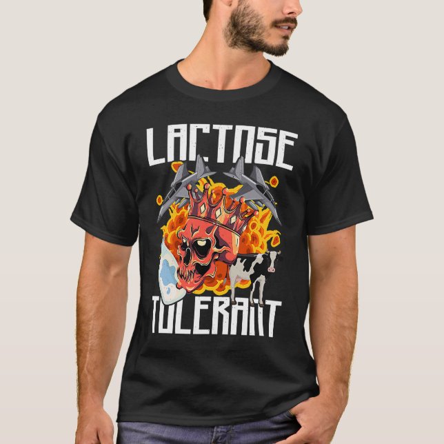 T-shirt Mème tendance tolérant le lactose (Devant)