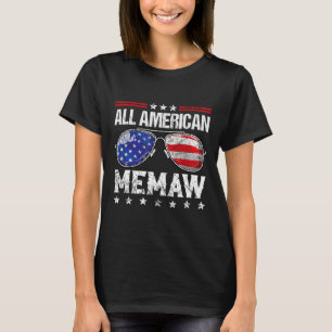 T-shirt Mémé tout américain du 4 juillet tenue de soleil a