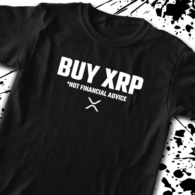 T-shirt Mème XRP Crypto Pas Conseil Financier Avertissemen (Créateur téléchargé)