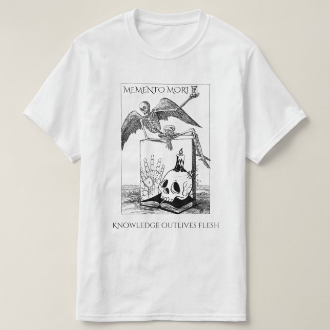T-shirt memento mori dark academia (Design devant)