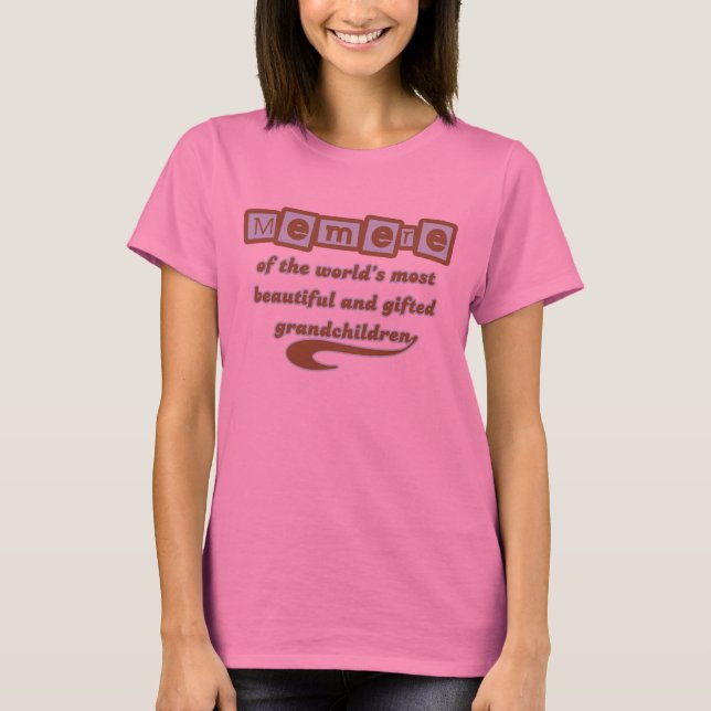 T-shirt Memere des petits-enfants doués (Devant)