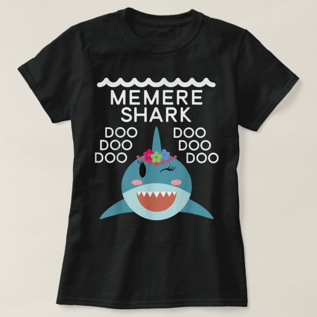 T-shirt Memere Shark Matching Family s Shark ts (Design devant)