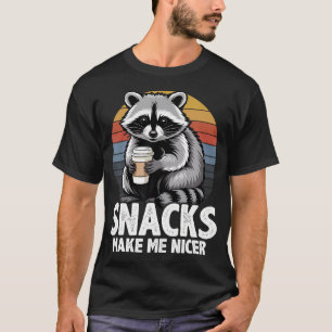 T-shirt Mèmes de Raton Laveur Mignon Faim Snacks Me Renden