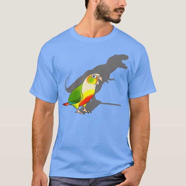 T-shirt Mèmes d'oiseaux amusants Tre shadow Green Cheeked  (Devant)