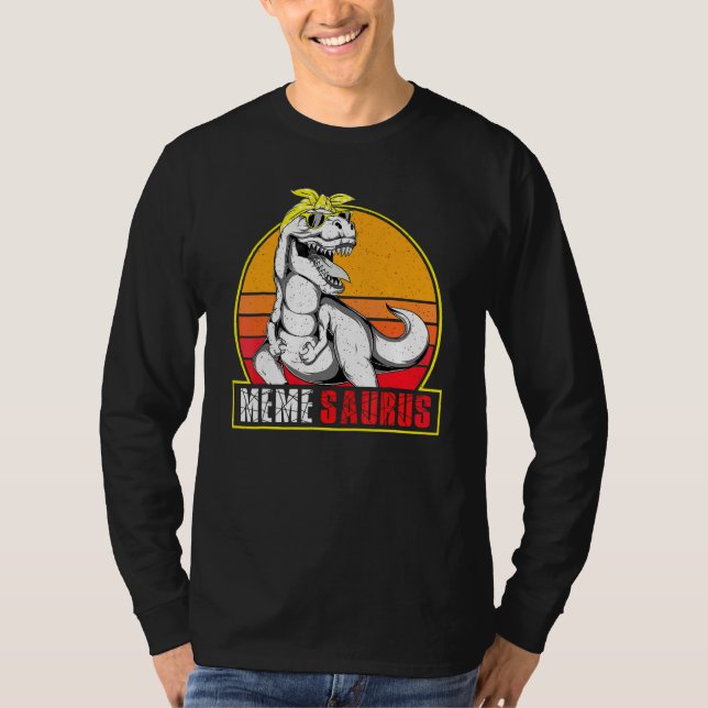 T-shirt Memesaurus Rex Dinosaur Mème Saurus Famille Matchi (Devant)