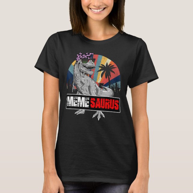 T-shirt Memesaurus Rex Dinosaur Mème Saurus Famille Matchi (Devant)