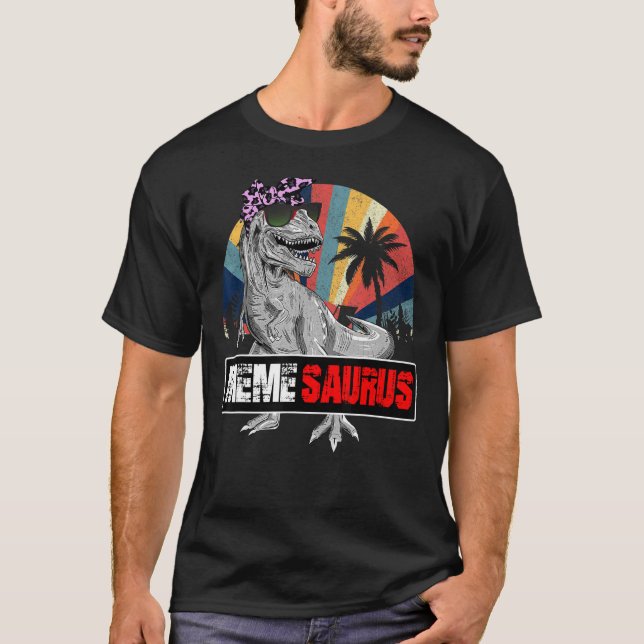 T-shirt Memesaurus Rex Dinosaur Mème Saurus Famille Matchi (Devant)
