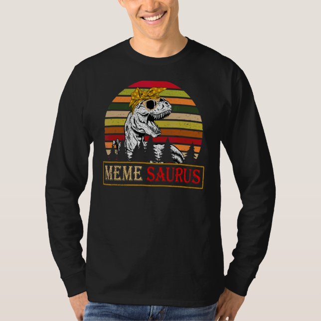 T-shirt Memesaurus Rex Dinosaur Mème Saurus Famille Mères (Devant)