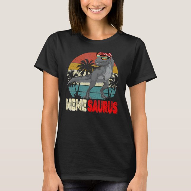 T-shirt Memesaurus Rex Dinosaur Mème Saurus Mère Fami (Devant)