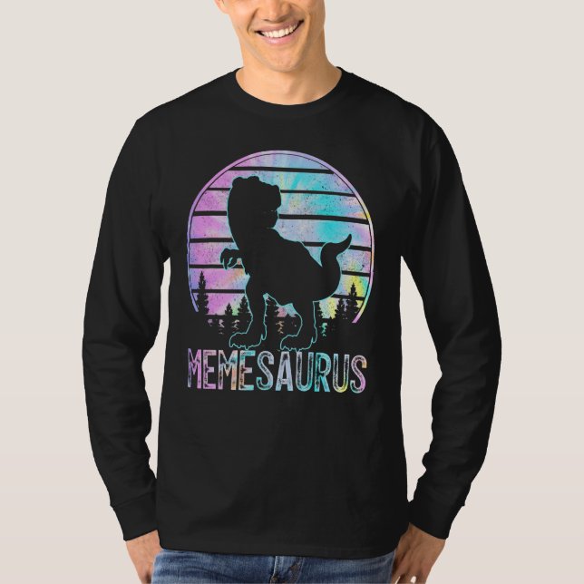 T-shirt Memesaurus Rex Dinosaur Mème Saurus Tye Die Matchi (Devant)