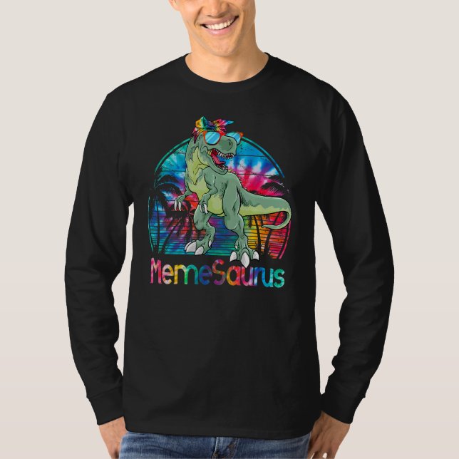 T-shirt Memesaurus Rex Dinosaur Tie Dye Meme Saurus Mère (Devant)