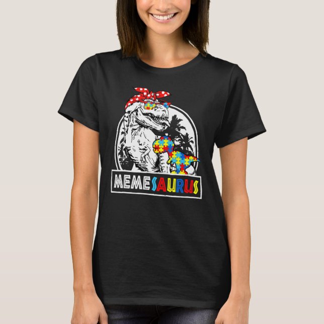 T-shirt Memesaurus T Rex Dinosaur Mème Saurus Family Match (Devant)